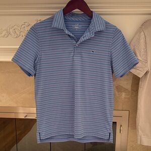 Vineyard Vines Light Blue Striped Polo